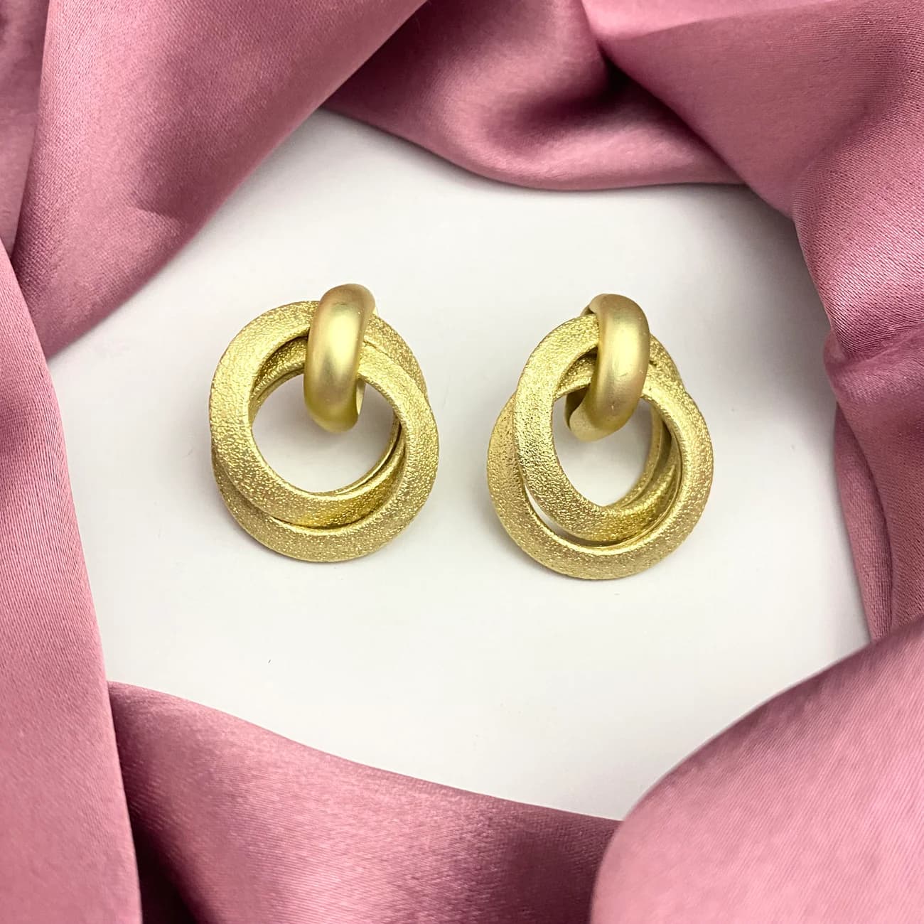 Korean Style Golden Hoops